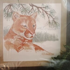Designs For The Needle Nature's Window Mountain Cat Puma 5408 Cross Stitch Kit